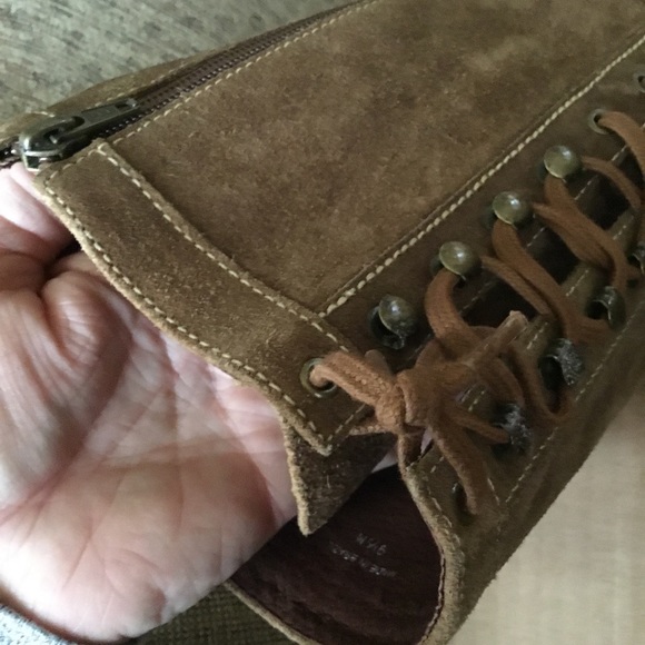 MK suede eyelet hook loop knee high platform RARE - Picture 10 of 16